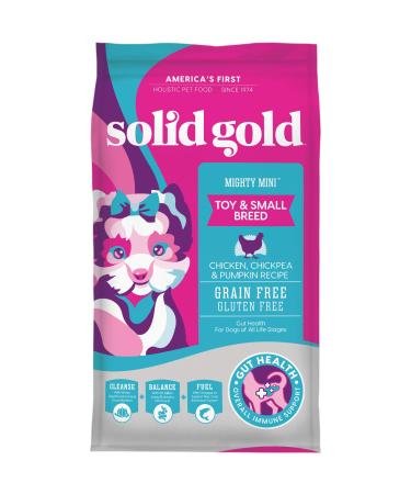 Solid Gold - Mighty Mini with Sensitive Stomach Probiotic Support - Grain-Free Holistic Dry Dog Food for Toy And Small Breed of All Life Stages