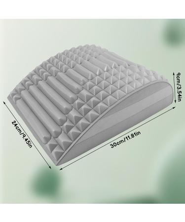 Jostift 2-in-1 Neck & Back Stretcher - Pain Relief Massage Device & Orthopedic Lumbar Pillow for Neck & Back Pain Relief (Gray) - Buy Online on GoSupps.com