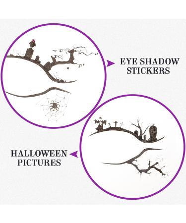 Hemoton 4 Pairs Halloween Eyeliner Stickers Eyeshadow Decor Halloween Makeup Tools Eyeliner Decals - Buy Online on GoSupps.com