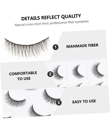 minkissy 15 Pairs Short False Eyelashes Reusable Eyelashes False Eyelashes Wispy Eyelashes Fake Cosmetic Eyelashes Lashes Stage Eyelash Artificial Fiber Manual Accessories 3d - Buy Online on GoSupps.com