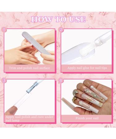 AITRAI Long Square Nail Tips - 504pcs XXL/XXXL Full Cover Straight Acrylic Fake Nails with Files for Salon & Home Nail Art | 12 Sizes Available - Buy Online on GoSupps.com