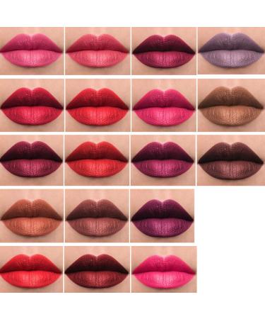 NICEFACE 18 Color Matte Lip Liner Pencil Set - Waterproof & Long Lasting | Professional Lip Liner Pen Makeup Cosmetic - 18pcs/set - Buy Online on GoSupps.com