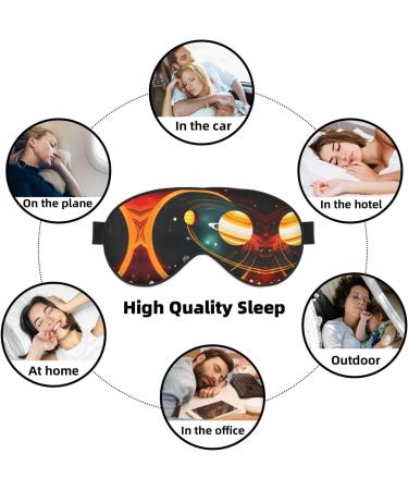 SSIMOO Solar System Jupiter Saturn Sleep Mask | Adjustable Breathable Eye Mask for Comfortable Sleep - Fashionable & International Shipping - Buy Online on GoSupps.com