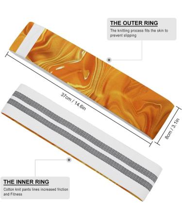 Buy Lava Printed Resistance Bands | Elastic & Fabric Exercise Bands for Fitness - Orange & Yellow - Buy Online on GoSupps.com