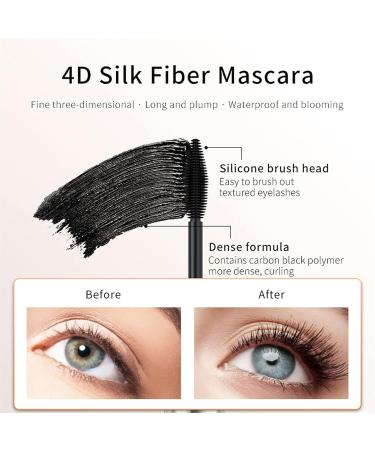 4D Silk Fiber Waterproof Mascara for Thick Volume and Natural Lengthening - No Clumping, Superstrong Makeup - Buy Online on GoSupps.com