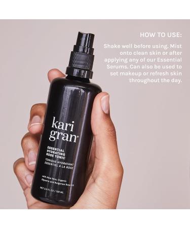 Kari Gran Essential Hydrating Tonic 3-in-1 Facial Mist to Hydrate Tone & Soothe Alcohol-Free Hydrosol Spray for Radiant Dewy Skin (Lavender 3.4 Fl. Oz) - Buy Online on GoSupps.com