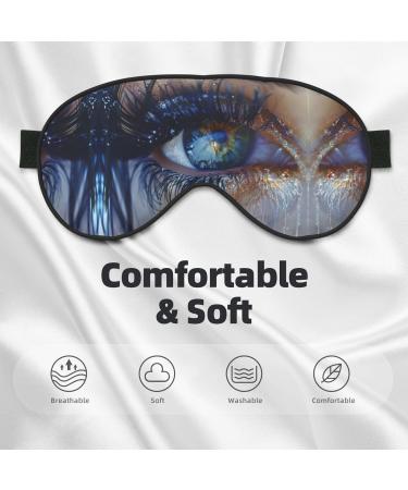 SSIMOO Eyelash Soft Sleep Eye Mask | Breathable Eye Patch for Women | Perfect Travel Accessory | Relaxation & Comfort Black - Buy Online on GoSupps.com