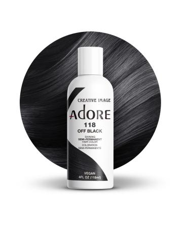 Adore Shining Semi Permanent Hair Colour 118 Off Black 118 Off Black 118 ml (Pack of 1)