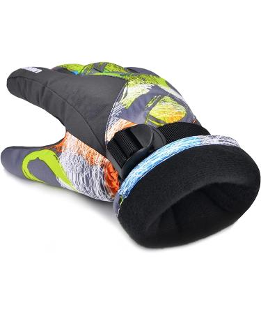 Winter Waterproof Ski Gloves XL - Warm & Breathable Snow Gloves for Men, Women, Kids - Grey - Buy Online on GoSupps.com