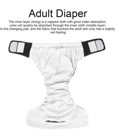 Adjustable Reusable Adult Diaper - Soft Quick-Drying & Washable for Incontinence (Black) - Buy Online on GoSupps.com