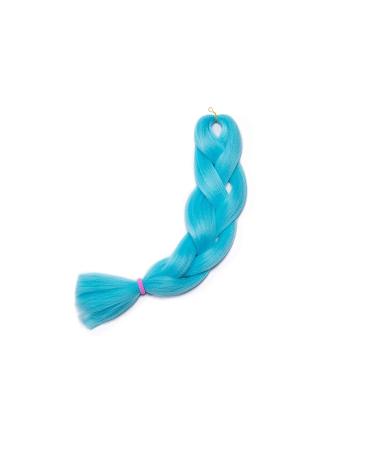 24 Inch Sky Blue Crochet Braids Hair Extensions - Synthetic Braiding Hair - International Shipping - Buy Online on GoSupps.com