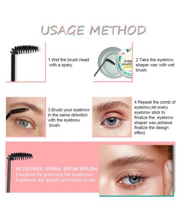 100g Eyebrow Wax - Transparent Brow Styling Soap | Clear Brow Angel with 5 Brushes for Natural Laminating Effect - Buy Online on GoSupps.com