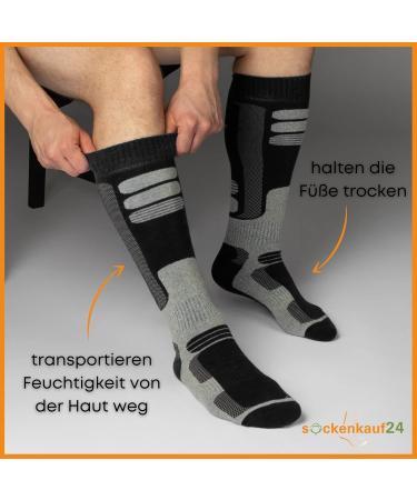 Buy 2 Pairs of Breathable Ski Socks for Men & Women - Knee Highs Sizes 35-38 Black - Buy Online on GoSupps.com