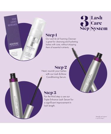 Nouveau Lashes Lash & Lid Gentle Foaming Cleanser Encourages Optimal Lash and Eyelid Hygiene Suitable for Use on Lash Extension Vegan 50 ml (Brush Not Included) - Buy Online on GoSupps.com