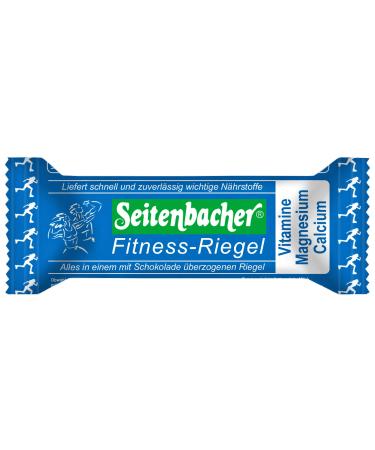 Seitenbacher Fitness Bar Chocolate I gluten-free I Magnesium I Calcium I Vitamins I Pack of 12 (12x50g)