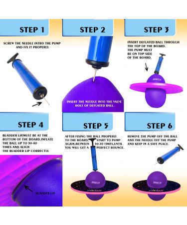 Pogo Ball Balance Board - Fun Hopper for Kids and Adults | Easter Gift | Ages 6+ | Dark Night - Buy Online on GoSupps.com