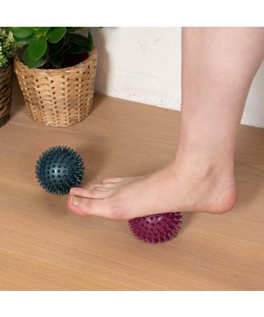Buy Navaris 2x Hedgehog Massage Balls - Fitness & Balance Relief for Hands Feet & Back - Medium & Hard 8cm in Berry/Petrol - International Shipping Available - Buy Online on GoSupps.com