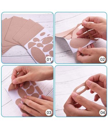 Anti-Wear Moleskin Tape for Blister Prevention - 165 Pieces, 11 Shapes - Hiking Shoes, Heels, Feet - 15 Sets - Buy Online on GoSupps.com