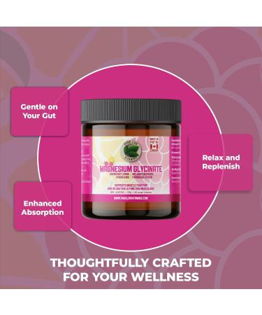 Pure Lab Vitamins - Magnesium Glycinate Raspberry Lemon Powder Mix 214g - Magnesium Supplement for Muscle Cramps Relaxation Sleep Support Healthy Bones and Teeth - Buy Online on GoSupps.com