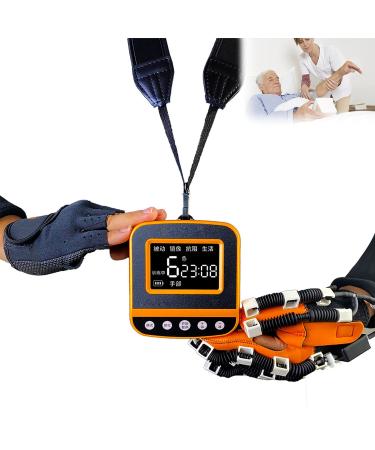 Exercise Five Fingers Exoskeleton Manual Training Soft Resting Hand Splint for Flexion Contracture Prevent Stiffness in Stroke Yellow One Size