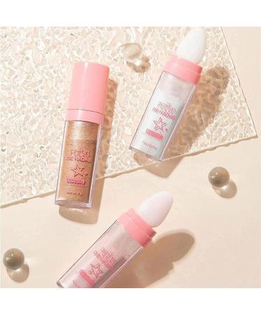 PICKX Body Glitter Powder Stick Face highlights Shimmer Face and Body Highlighter Powder with Sponge Head Magic Colour Shiner Powder for Face Body Arms Collarbones and Leg (03#Gold) - Buy Online on GoSupps.com