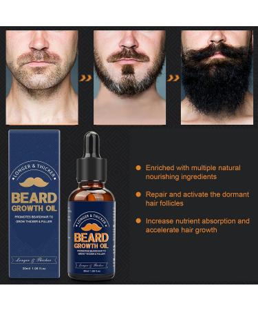 Natural Beard Oil | Mild Beard Growth & Essential Care for Soft Strong Beards - Buy Online on GoSupps.com