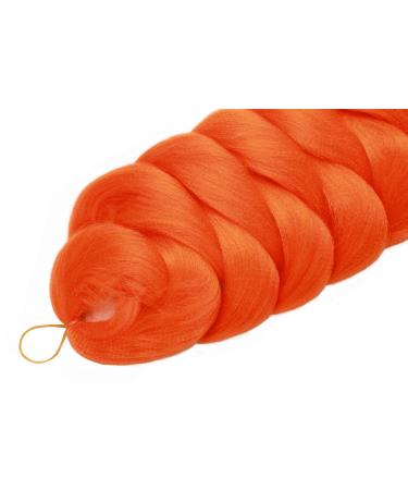 Buy MapofBeauty 3pcs Ombre Crochet Jumbo Braid Hair Extensions - Fluorescent Orange | Wholesale International Shipping - Buy Online on GoSupps.com