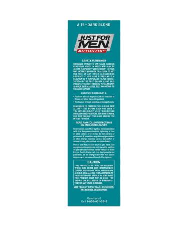 Just for Men AutoStop Dark Blond Hair Color A-15 - 1.2 oz | Easy Hair Dye for Men - Buy Online on GoSupps.com