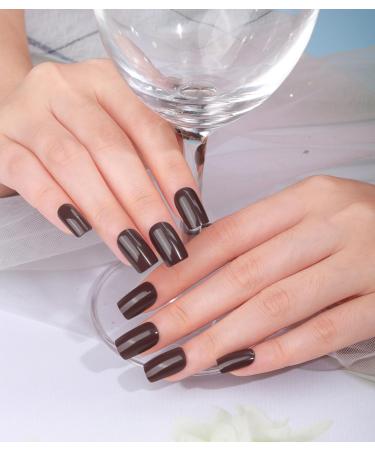 Wahrshei Brown Nail Foils - Self-Adhesive 20 Pcs | UV Gel Nail Stickers & Polish Wraps for Stunning Manicures - Buy Online on GoSupps.com