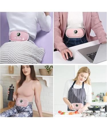BAICIWE Portable Heating Pad - 3 Heat Levels, 4 Massage Modes - Fast Cordless Pain Relief for Women and Girls (Pink) - Buy Online on GoSupps.com