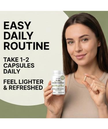 15 Day Advanced Colon Cleanse Probiotics & Natural Herbs Supports Detox & Gut Flora for Women & Men with Cascara Sagrada Psyllium Husk & Senna Leaf 30 Capsules 1-2 Daily | 15 Day Cleanse - Buy Online on GoSupps.com