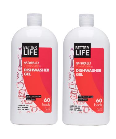 Better Life Natural Dishwasher Gel Detergent, 30 Fl Oz, Pack of 2 30 Fl Oz (Pack of 2)
