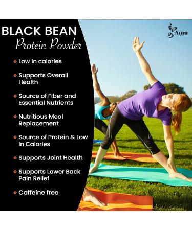 Amu Nutrition Mongolian Roasted Black Beans Powder 198g - Hair Regrowth & Anti-Aging - Buy Online on GoSupps.com
