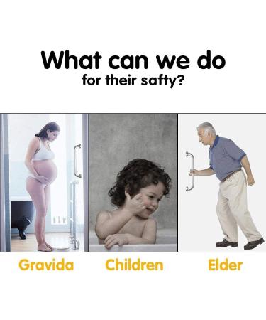 2 Pack Shower Grab Bar Anti Slip Bathroom Grab Bars Stainless Steel Bath Grab Bar Handle Shower Safety Hand Rail Support Assist Bath Handle Bathroom Balance Bar for Elderly Injury Pregnant(16 Inch) - Buy Online on GoSupps.com