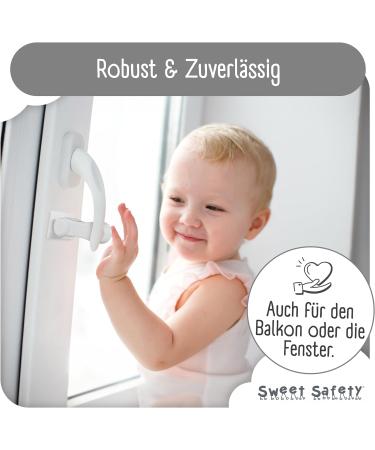 Sweet Safety Baby Door Lock | T V Certified Child Lock | No Screws No Drilling | White Door Jack Lock for Handles - Buy Online on GoSupps.com