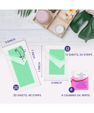 Wax Strips for Hair Removal - 64 Count Body Waxing Strips for Women and Men - Ideal for Legs, Bikini Area, Armpits, and Face - Includes 40 Body Strips - Brazilian Waxing Strips - Buy Online on GoSupps.com