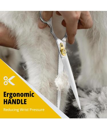 Dream REACH 8 Dog Fur Scissors - Ergonomic 440C Stainless Steel Shears for Dogs & Cats - Professional Adjustable Dog Hair Shears - Buy Online on GoSupps.com