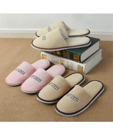 Anawakia 5 Pairs Hotel Slippers Set - Terry Cloth Closed Shoes for Spa & Home - Pink EU Size 42 - Buy Online on GoSupps.com
