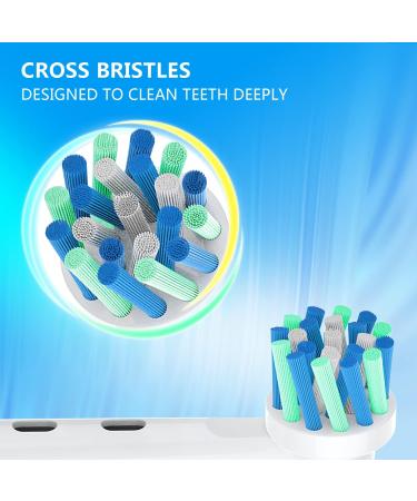 Oral-B Compatible Replacement Toothbrush Heads - 4pcs Round Head for CrossAction - Vitality Plus Accessories - 4 Count - Buy Online on GoSupps.com