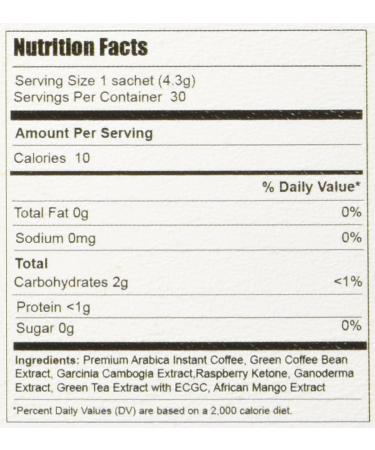 Nuvia Trim Gourmet Instant Coffee for Weight Loss with Garcinia Cambogia, Raspberry Ketones & Green Coffee Bean Extract - Vegan, Sugar & Dairy Free - 30 ct. Packets - Buy Online on GoSupps.com