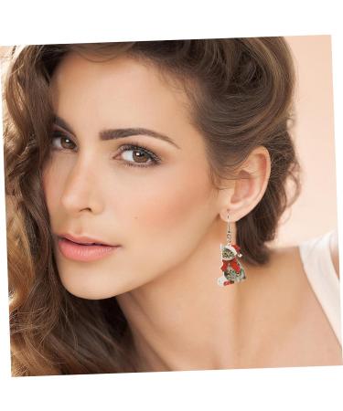 Milisten 1 Pair Women Earrings Christmas Ear Studs Lovely Earrings Santa Hat Jewelry Christmas Tree Miss - Buy Online on GoSupps.com