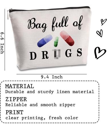 Funny Pill Medicine Bags | Nurse Practitioner Gifts for Women | Travel Cosmetic & Storage Pouch | Unique Patient Birthday Present - Buy Online on GoSupps.com