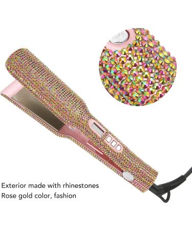 Rose Gold 2-in-1 Hair Curler & Straightener | Professional Multi-Level Heater for Home & Barber Shop | Perfect for Straight & Curly Hair (US Plug 100-240V - Buy Online on GoSupps.com