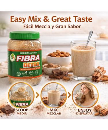 BE Fiber Supplement Powder 10.5 oz Drink Mix Plant-Based W/Maguey Seaweed & Cocoa Supports Digestive Regularity & Gut Wellness Vegan & Non-GMO Fortified w/Vitamins A B12 C & D Detox by BexpertsUSA - Buy Online on GoSupps.com