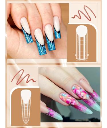 EBANKU 288PCS Clear Dual Nail Forms System Full Cover Nail Mold Tips Acrylic Nail Extension with 72PCS Nail Forms Stickers for Nail Art Salon Nails Design - Buy Online on GoSupps.com