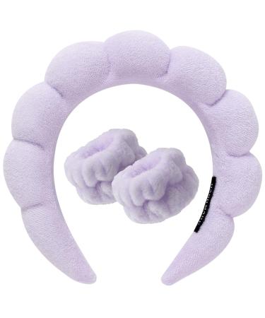 DRESHOW Spa Headband for Washing Face Wristband Set Sponge Soft Terry Cloth Makeup Skincare Non Slip Headband for Women 1 Set: 83-LP