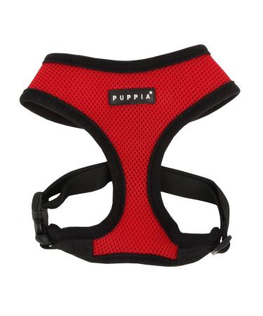 Puppia dog harness for small and medium -sized dogs - super soft in many colors - also used as a puppy dishes - an anti -tension harness for dogs red s s red