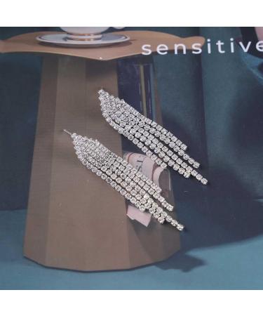 Shop Vintage Rhinestone Chandelier Tassel Earrings | Crystal Drop Earrings & Gold Tennis Chain Jewelry for Women - Buy Online on GoSupps.com