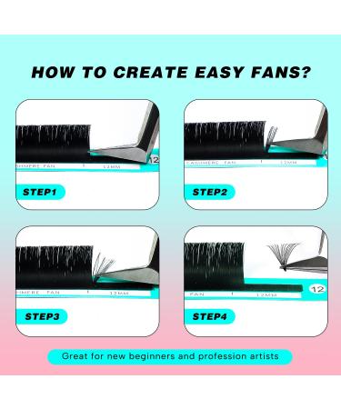 VAVALASH Cashmere Easy Fan Lashes | 0.03 0.05 0.07 C/CC/D/DD Volume | Matte Black Self Fanning Eyelash Extensions | 8MM-20MM | Professional Supplies for Lash Artists - Buy Online on GoSupps.com