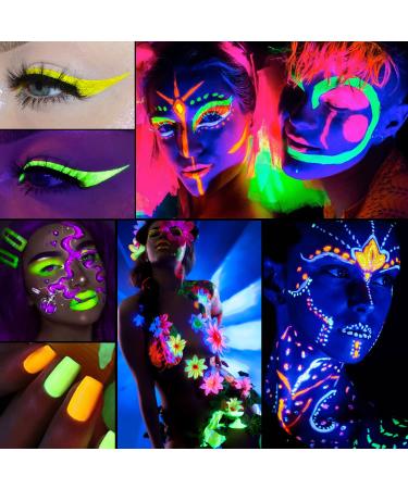 Buy Neon Face Body Paint Sticks Kits - Glow in the Dark DE LANCI Blacklight Reactive Makeup for Adults & Kids - Perfect Blendable Neon Party Supplies in Yellow Red & Green - International Shipping Available - Buy Online on GoSupps.com